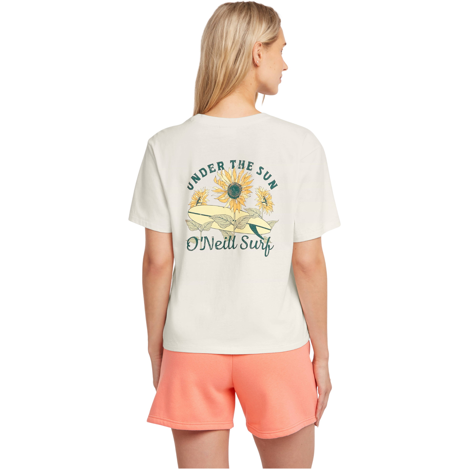 2026 O'Neill Womens Boxy Back Print T-Shirt 1850254 - Snow White
